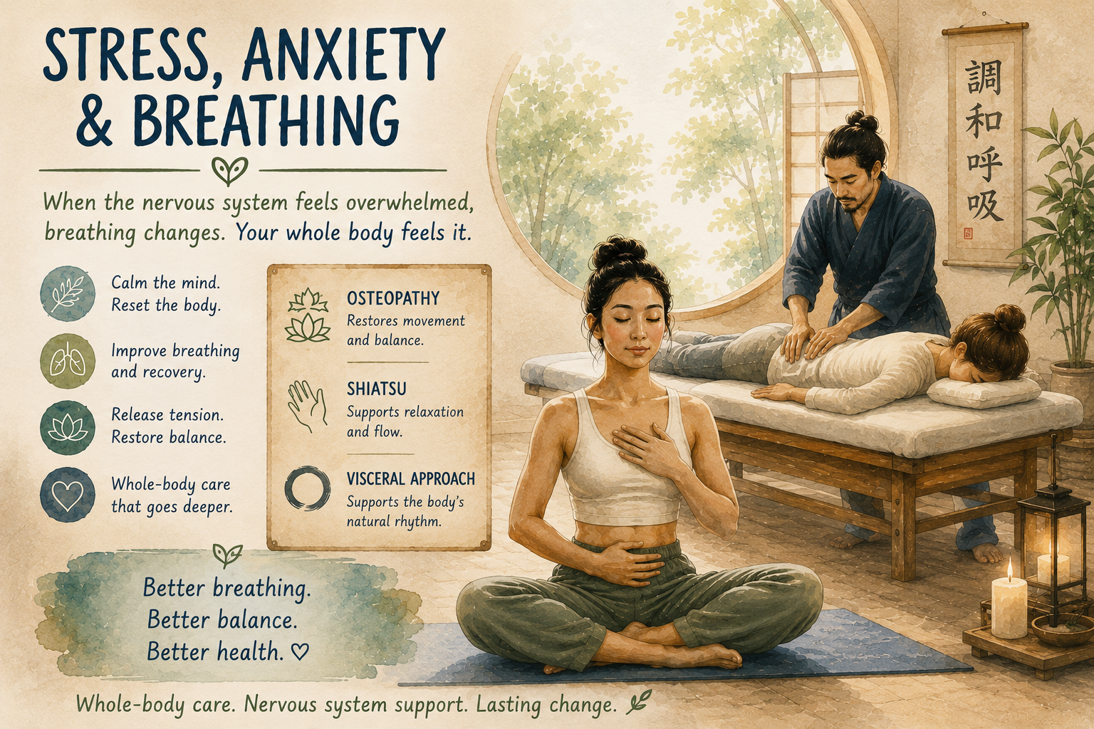 Mindful wellness and breathing therapy